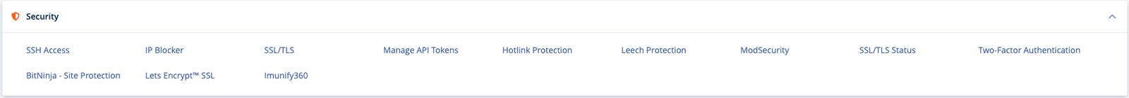 Imunify360 in the cPanel Security section