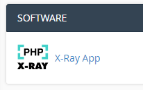 The X-Ray entry in cPanel