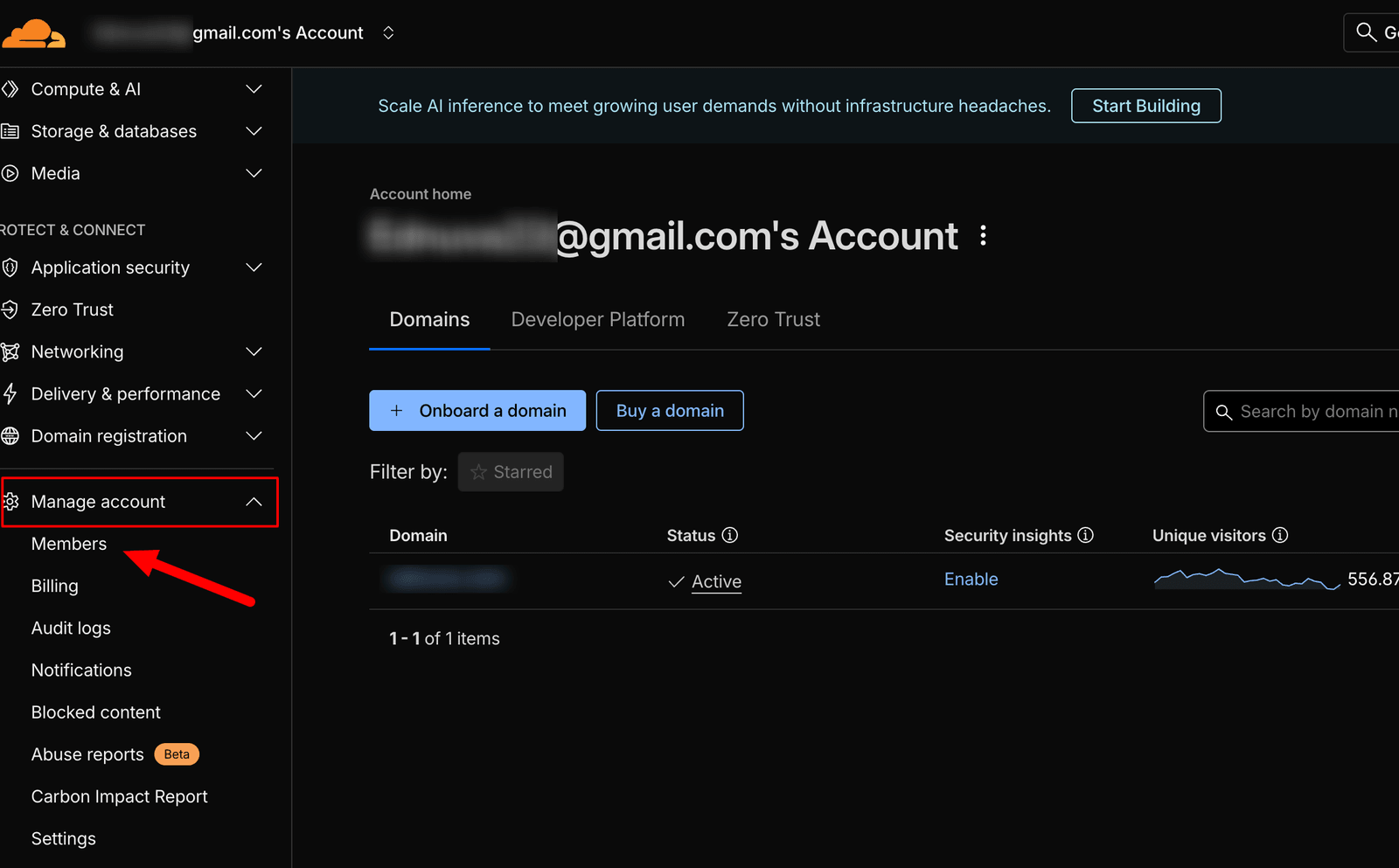 The Members page