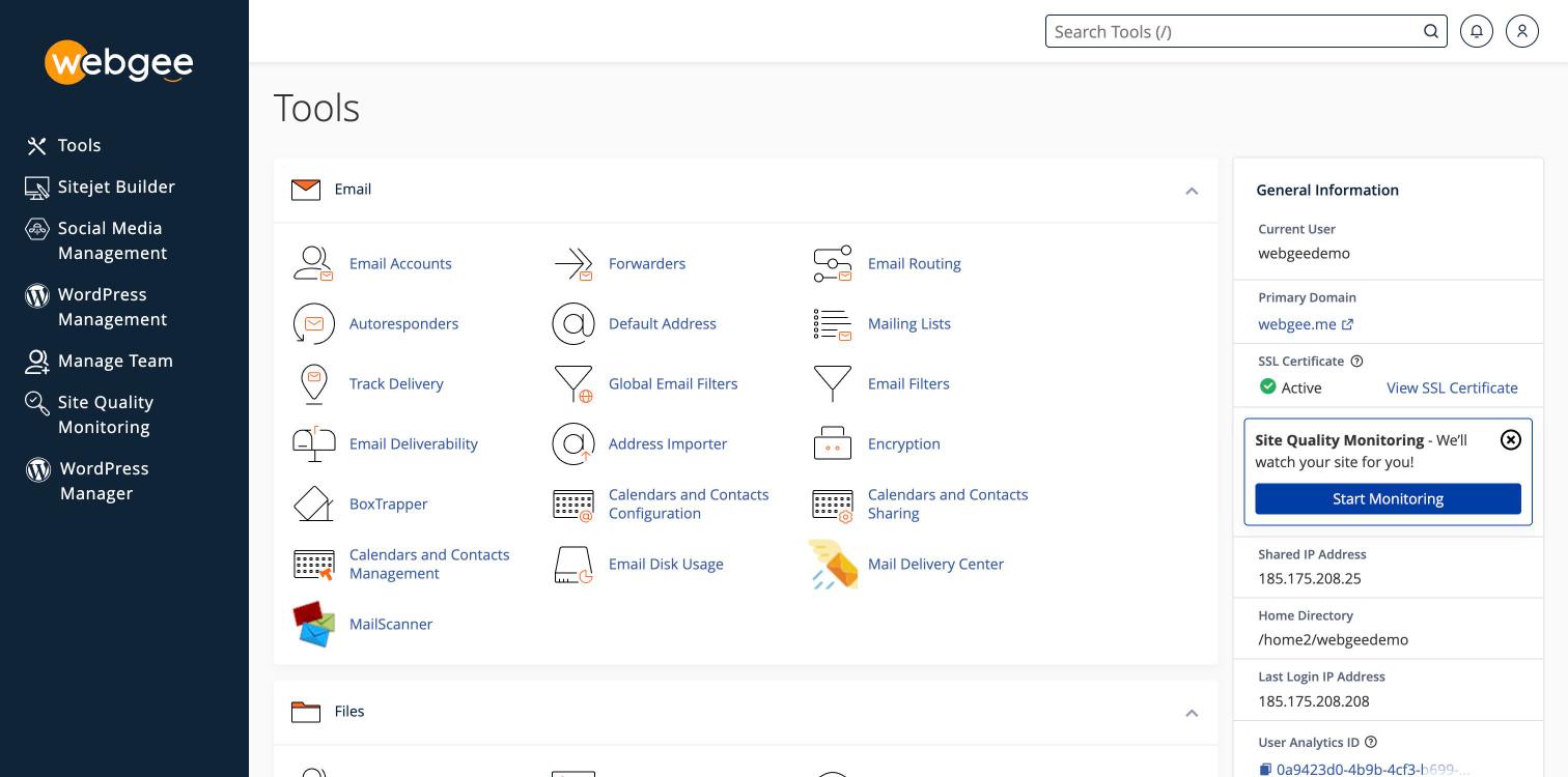 The cPanel sidebar showing SSL Certificate: Active